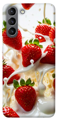 Чехол itsPrint Strawberry and cream для Samsung Galaxy S21
