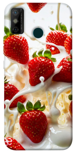 Чохол itsPrint Strawberry and cream для TECNO Spark 6 Go