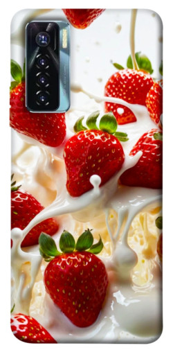 Чехол itsPrint Strawberry and cream для TECNO Camon 17 Pro