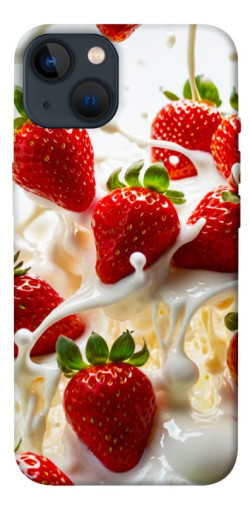 Чехол itsPrint Strawberry and cream для Apple iPhone 13 (6.1")