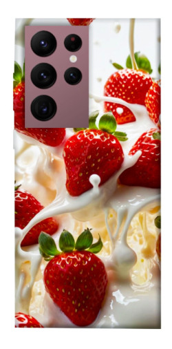 Чехол itsPrint Strawberry and cream для Samsung Galaxy S22 Ultra