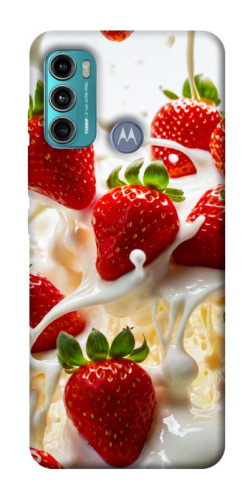Чехол itsPrint Strawberry and cream для Motorola Moto G60