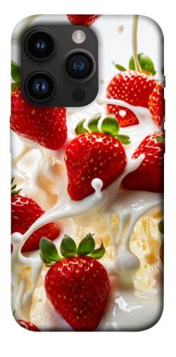 Чехол itsPrint Strawberry and cream для Apple iPhone 14 Pro (6.1")
