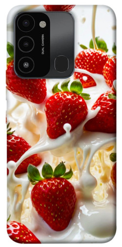 Чехол itsPrint Strawberry and cream для Tecno Spark Go 2022 (KG5m)