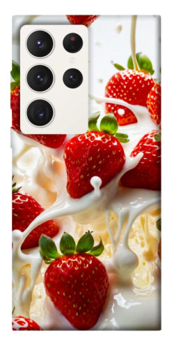Чехол itsPrint Strawberry and cream для Samsung Galaxy S23 Ultra