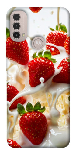 Чехол itsPrint Strawberry and cream для Motorola Moto E40