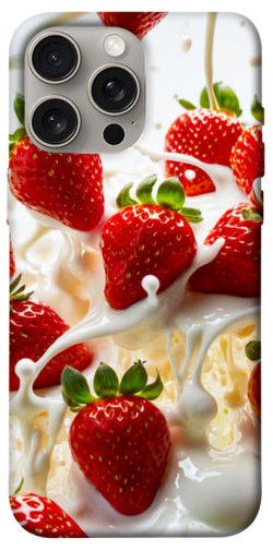 Чехол itsPrint Strawberry and cream для Apple iPhone 15 Pro Max (6.7")