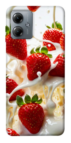 Чехол itsPrint Strawberry and cream для Motorola Moto G14