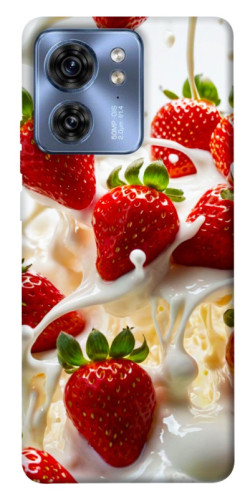 Чехол itsPrint Strawberry and cream для Motorola Edge 40