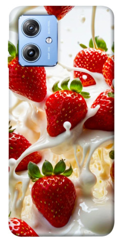 Чехол itsPrint Strawberry and cream для Motorola Moto G84