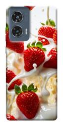 Чехол itsPrint Strawberry and cream для Motorola Edge 50 Fusion