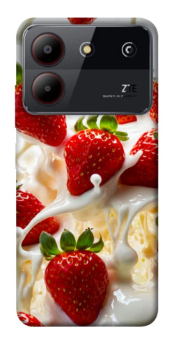 Чехол itsPrint Strawberry and cream для ZTE Blade A54 4G