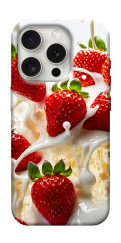 Чехол itsPrint Strawberry and cream для Apple iPhone 16 Pro Max (6.9")