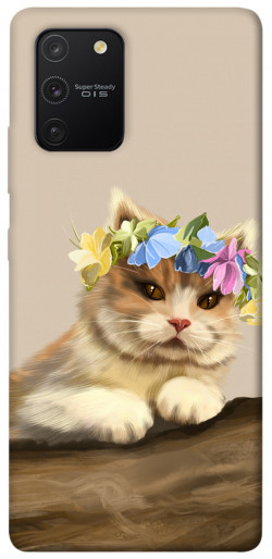 Чехол itsPrint Cat in flowers для Samsung Galaxy S10 Lite