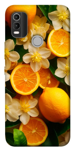 Чехол itsPrint Лимоны и цветы для Nokia C21 Plus