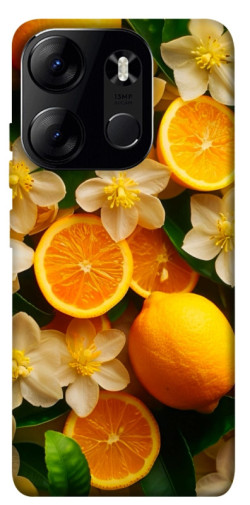 Чехол itsPrint Лимоны и цветы для Tecno Spark Go 2023