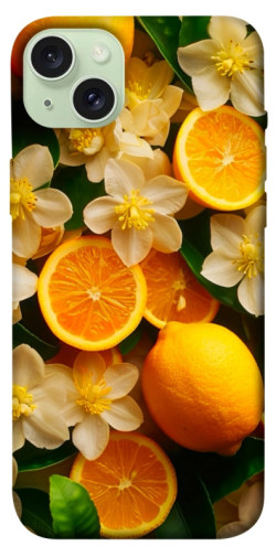 Чехол itsPrint Лимоны и цветы для Apple iPhone 15 Plus (6.7")