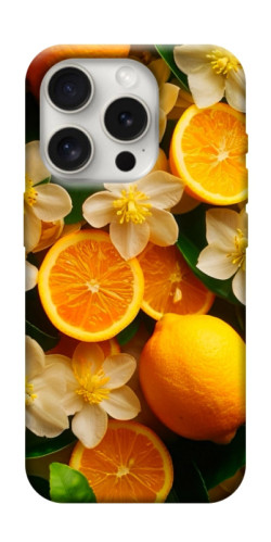 Чехол itsPrint Лимоны и цветы для Apple iPhone 16 Pro (6.3")