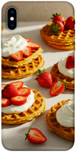 Чехол itsPrint Вафли с клубникой для Apple iPhone X (5.8")