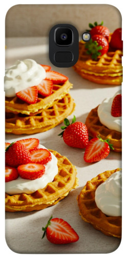 Чохол itsPrint Вафлі з полуницею для Samsung J600F Galaxy J6 (2018)