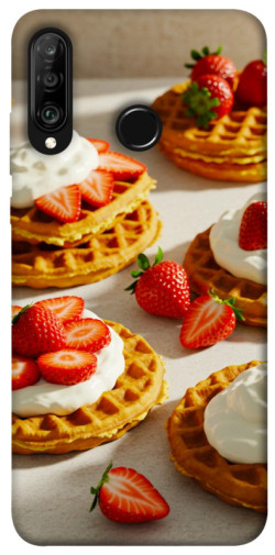 Чехол itsPrint Вафли с клубникой для Huawei P30 lite