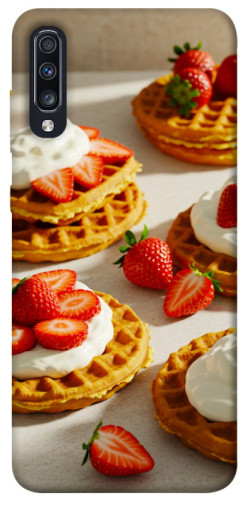 Чехол itsPrint Вафли с клубникой для Samsung Galaxy A70 (A705F)