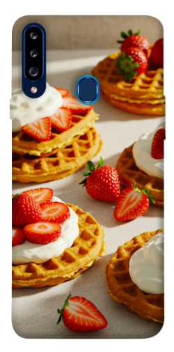Чехол itsPrint Вафли с клубникой для Samsung Galaxy A20s