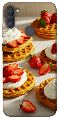 Чехол itsPrint Вафли с клубникой для Samsung Galaxy A11