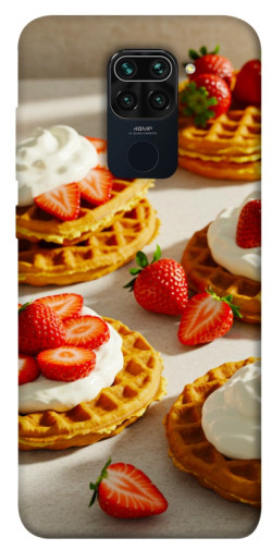 Чехол itsPrint Вафли с клубникой для Xiaomi Redmi Note 9 / Redmi 10X