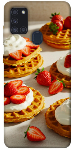 Чехол itsPrint Вафли с клубникой для Samsung Galaxy A21s