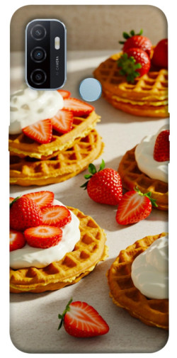 Чехол itsPrint Вафли с клубникой для Oppo A53 / A32 / A33