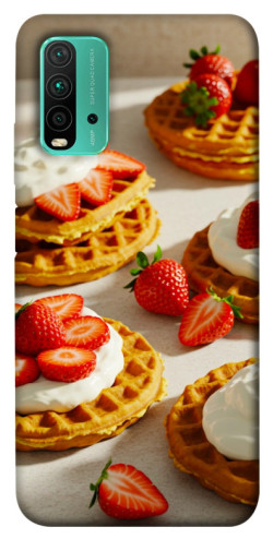 Чехол itsPrint Вафли с клубникой для Xiaomi Redmi Note 9 4G / Redmi 9 Power / Redmi 9T