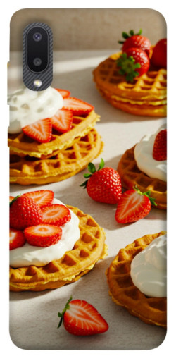 Чохол itsPrint Вафлі з полуницею для Samsung Galaxy A02