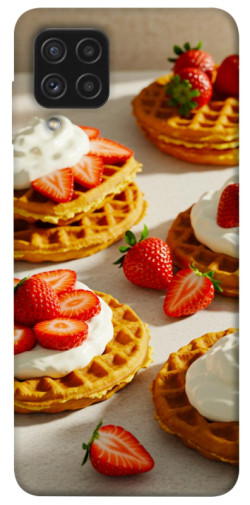 Чехол itsPrint Вафли с клубникой для Samsung Galaxy A22 4G
