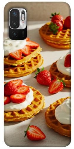 Чехол itsPrint Вафли с клубникой для Xiaomi Redmi Note 10 5G