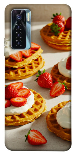 Чехол itsPrint Вафли с клубникой для TECNO Camon 17 Pro