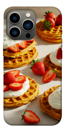 Чехол itsPrint Вафли с клубникой для Apple iPhone 13 Pro (6.1")
