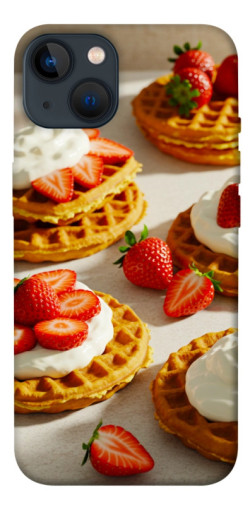 Чехол itsPrint Вафли с клубникой для Apple iPhone 13 (6.1")