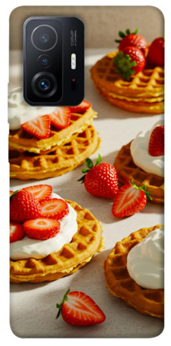 Чехол itsPrint Вафли с клубникой для Xiaomi 11T / 11T Pro