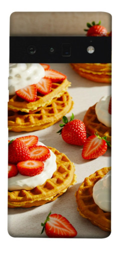 Чехол itsPrint Вафли с клубникой для Google Pixel 6 Pro
