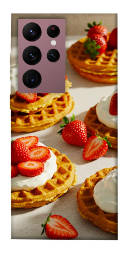 Чехол itsPrint Вафли с клубникой для Samsung Galaxy S22 Ultra