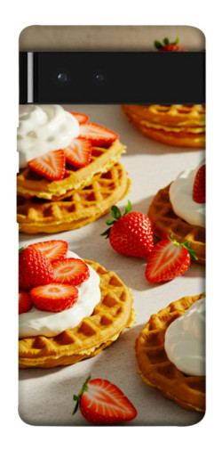 Чехол itsPrint Вафли с клубникой для Google Pixel 6