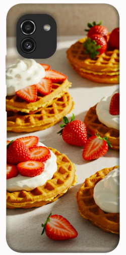 Чехол itsPrint Вафли с клубникой для Samsung Galaxy A03