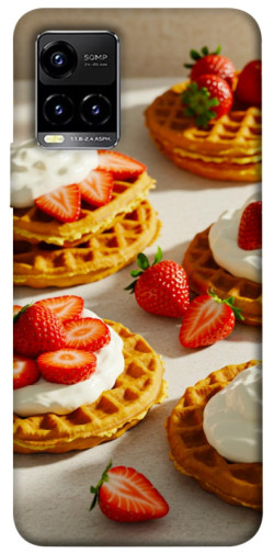 Чехол itsPrint Вафли с клубникой для Vivo Y21 / Y33s