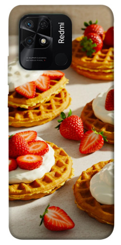 Чехол itsPrint Вафли с клубникой для Xiaomi Redmi 10C