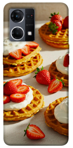 Чехол itsPrint Вафли с клубникой для Oppo Reno 7 4G