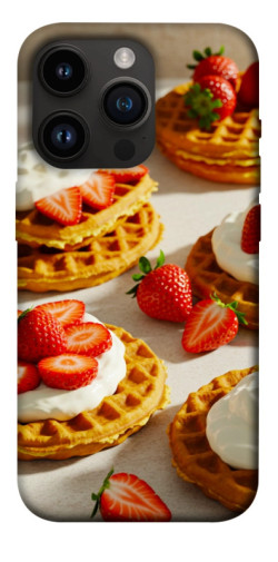 Чехол itsPrint Вафли с клубникой для Apple iPhone 14 Pro (6.1")