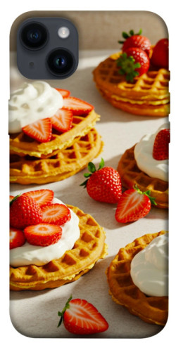 Чохол itsPrint Вафлі з полуницею для Apple iPhone 14 Plus (6.7")