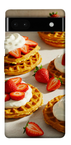 Чехол itsPrint Вафли с клубникой для Google Pixel 6a