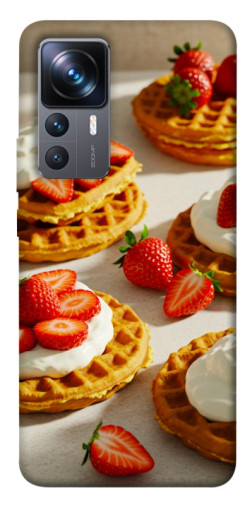 Чехол itsPrint Вафли с клубникой для Xiaomi 12T / 12T Pro
